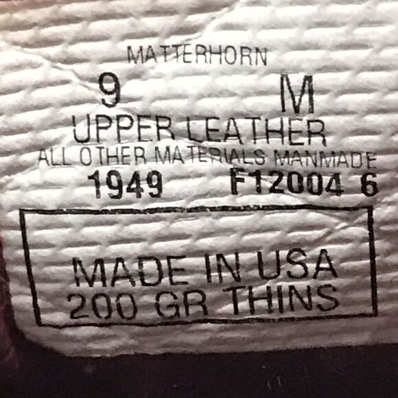 Matterhorn 1949 Men's 9M Waterproof Gore-Tex 200gm Thinsulate Black Combat Boots - Picture 10 of 15